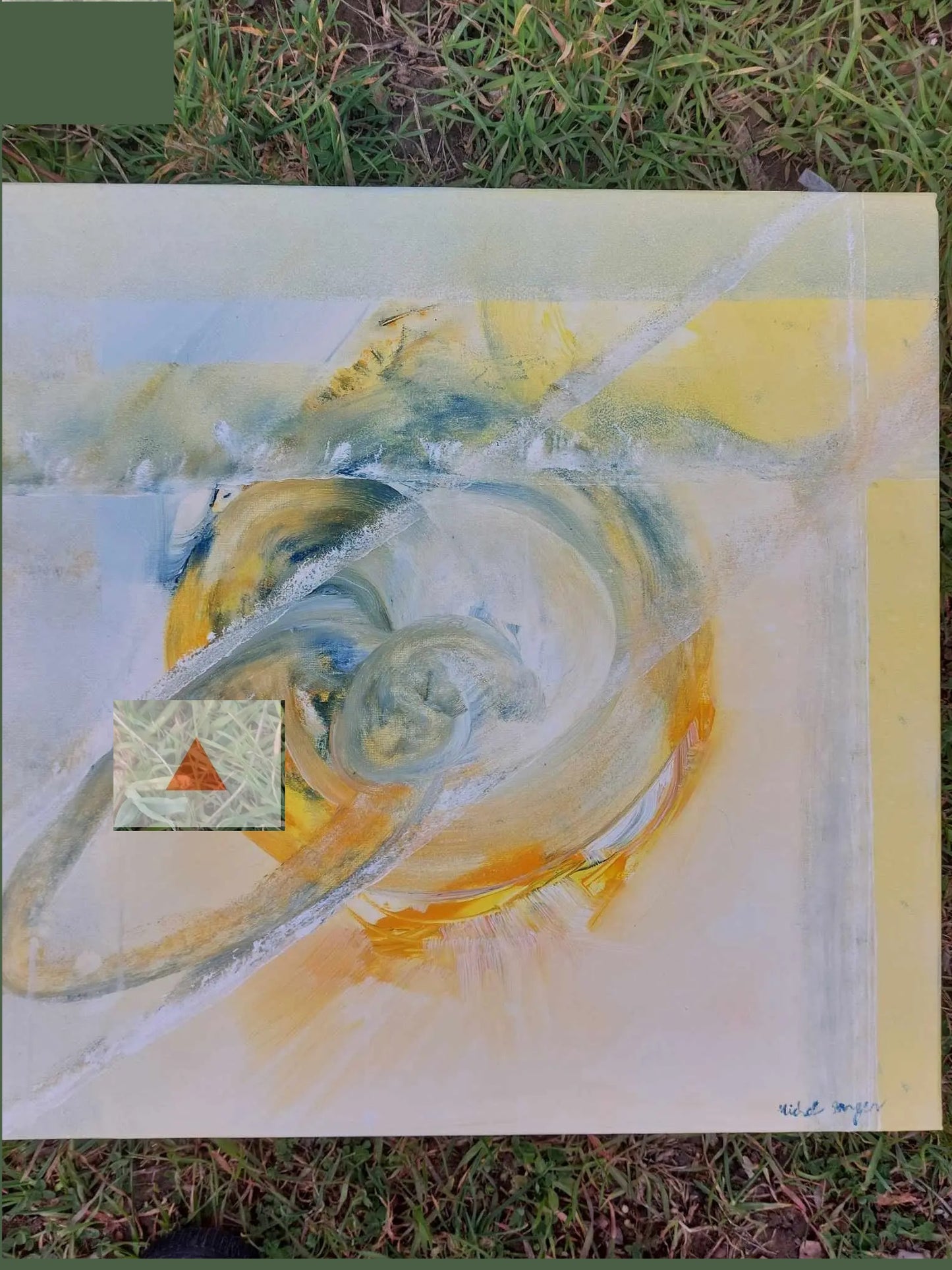 Toile abstrait acrylique 50x50 cm